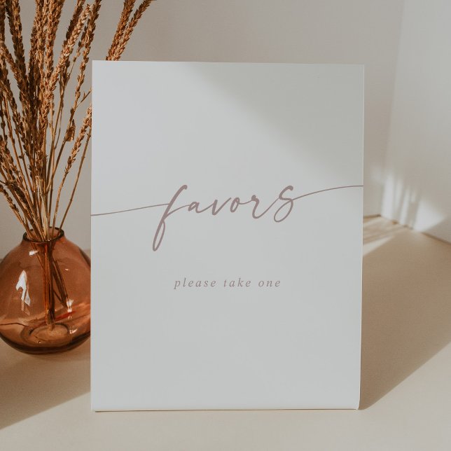 Signe De Table Boho Chic Moderne Blush Rose Mariage Faveurs (Créateur téléchargé)