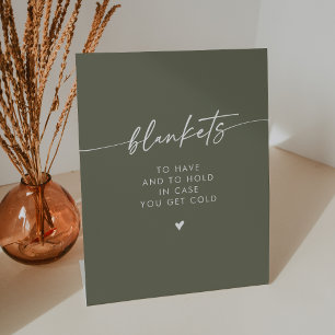 Signe De Table Boho Chic Moderne Olive Green Blanche Mariage