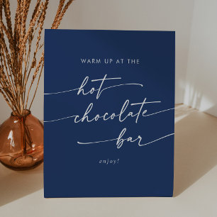 Signe De Table Boho Chic Royal Blue Hot Chocolat Bar