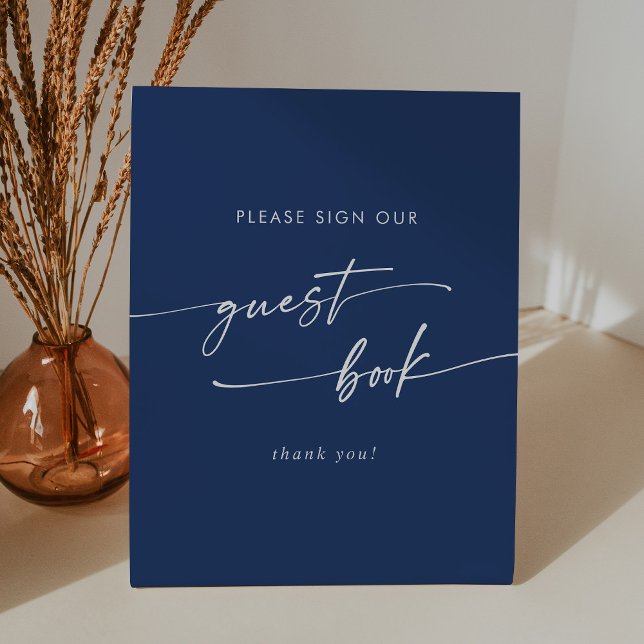 Signe De Table Boho Chic Royal Blue Mariage Livre d'or (Créateur téléchargé)