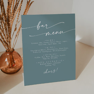 Signe De Table Boho Chic Seafoam Turquoise Mariage Bar