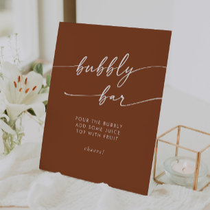 Signe De Table Boho Chic Terracotta Bubbly Bar Mariage