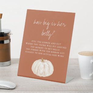 Signe De Table Boho Citrouille Baby shower Quelle Taille A Son Ve