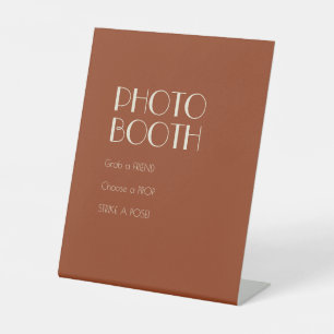 Signe De Table Boho Deco d'automne Booth photo Mariage rouille