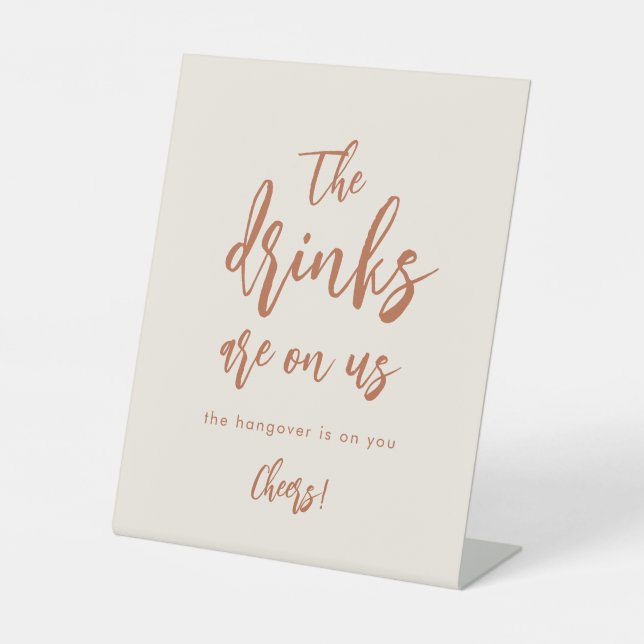 Signe De Table Boho Dessert Funny Mariage Open Bar Sign (Recto)