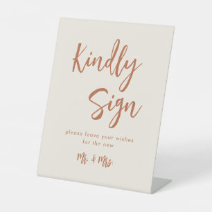 Signe De Table Boho Dessert Mariage Livre d'or