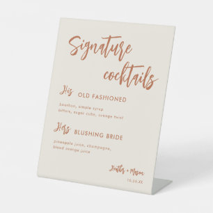 Signe De Table Boho Dessert Mariage Signature Cocktails Signal