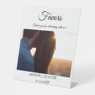Signe De Table Boho Favor Photo Pedestal Sign