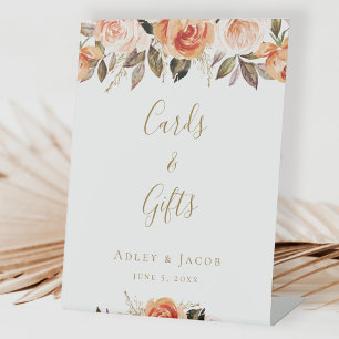 Signe De Table Boho Floral Automne Cartes et Cadeaux Mariage