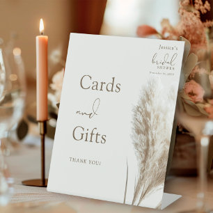 Signe De Table Boho Pampas Grass Fêtes des mariées Cartes et cade
