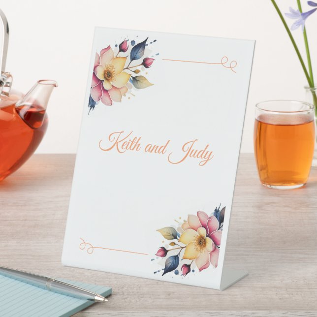 Signe De Table Boho Peachy Floral (In SItu)