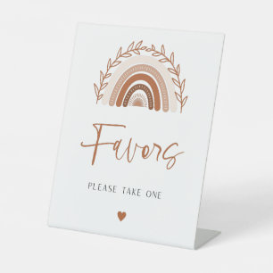 Signe De Table Boho Rainbow Favours Signer, Baby shower Faveurs S