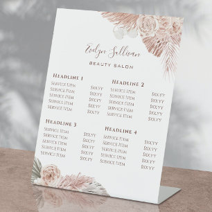 Signe De Table Boho Rose Tarifs Mention Piétonne