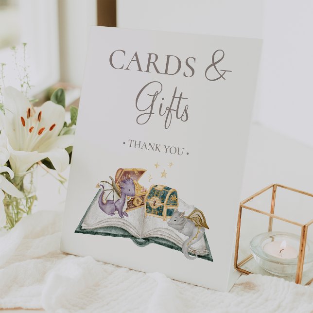 Signe De Table Boho Storybook Dragon Baby showers cartes et cadea (Créateur téléchargé)