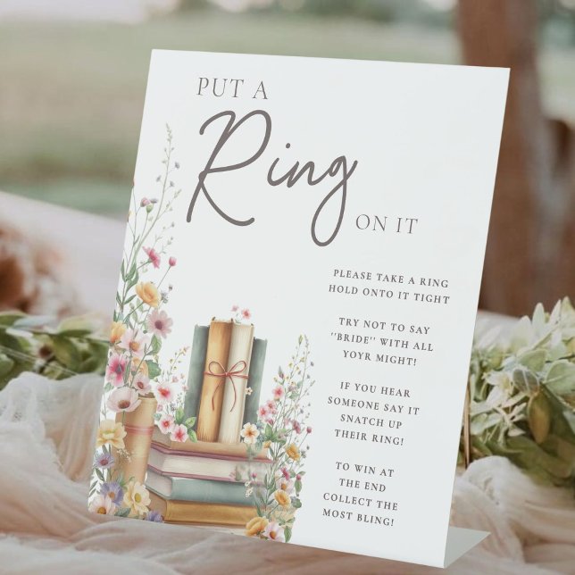 Signe De Table Boho Storybook Floral "Mettez une ceinture dessus" (Créateur téléchargé)