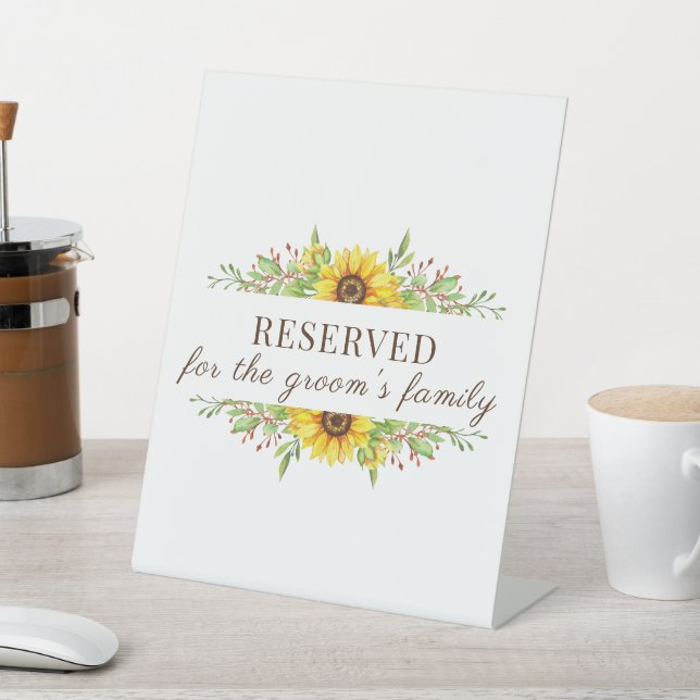 Signe De Table Boho tournesol romantique mariage d'été (In SItu)