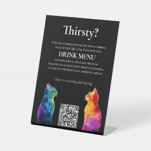 Signe De Table 🌈 Boire du code QR parfaitement vôtre : Un amour
