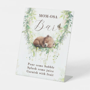 Signe De Table Bois Animaux Végétation Bébé Garçon Douche Maman-o