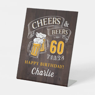 Signe De Table Bois Bravo Et Bières À Tout Âge Anniversaire