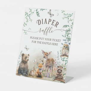 Signe De Table Bois de forêt Baby shower de végétation