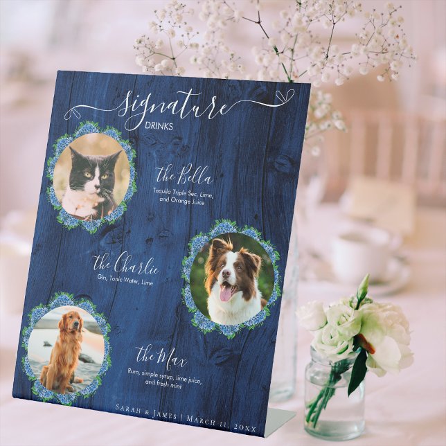 Signe De Table Boisson pour animaux de compagnie à signature de 3 (Créateur téléchargé)