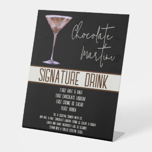 Signe De Table Boisson Signature, Martini Chocolat, Menu Fête,