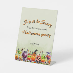 Signe De Table Boissons Colorées Drôles Épouvantables Halloween F