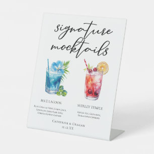 Signe De Table Boissons sans alcool pour fête au bord de la pisci