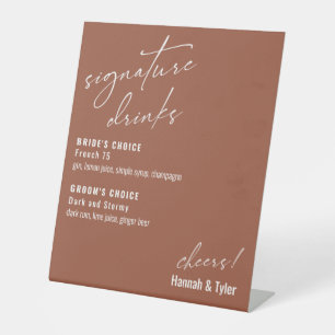 Signe De Table Boissons Signature Contemporaines Terracotta