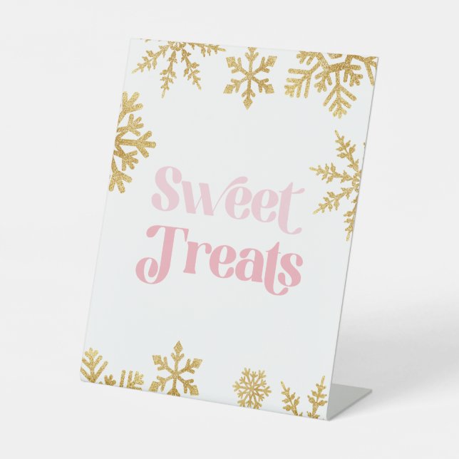 Signe De Table Bonbons de Winter Onederland Rose Gold (Recto)