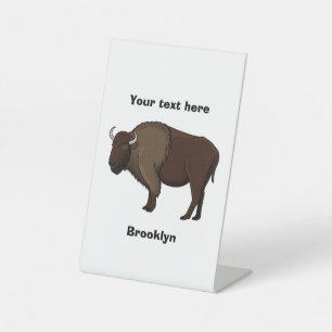 Signe De Table Bonne illustration de bison américain