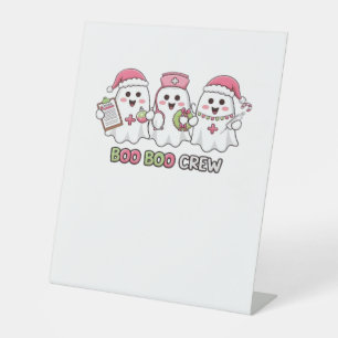 Signe De Table Boo Boo Crew Noël, infirmière fantôme surdimension