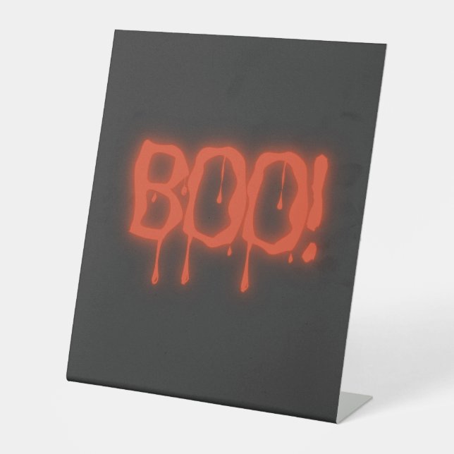 Signe De Table Boo ! - une 👻 effrayante (Recto)