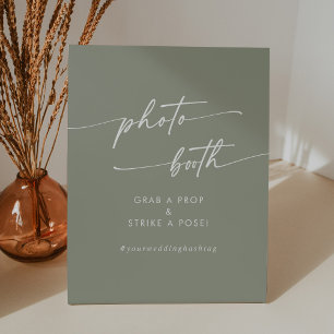 Signe De Table Booth Photo Boho Chic Sage Green Mariage