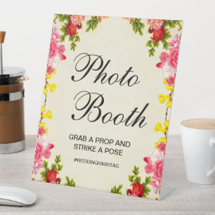 Signe De Table Booth photographe floral en effervescence