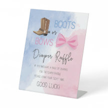 Boots ou Bows genre révéler tombola couche