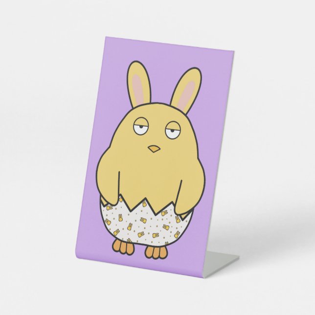 Signe De Table Bored Bunny Chick (Recto)