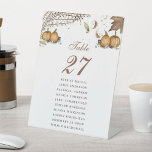 Signe De Table Botanique Automne Citrouille Mariage Numéro de tab<br><div class="desc">Fall in Love Rustic Botanical Automne Citrouille Mariage de automne Numéro de table Piédestal Signal avec nom d'invité. Tous les textes sont pré-arrangés pour que vous personnalisiez facilement et rapidement avec vos propres détails.</div>