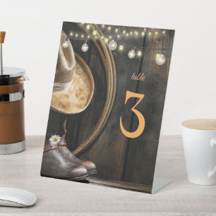 Signe De Table Botte de campagne, Casquette et grange Numéro de t