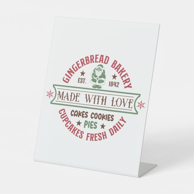 Signe De Table boulangerie fête Noël (Recto)