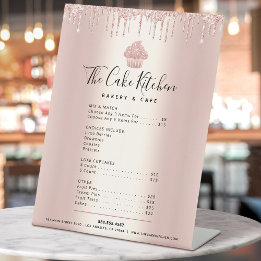 Signe De Table Boulangerie Rose Gold Parties scintillant Drives M