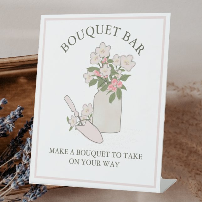 Signe De Table Bouquet Bar Construisez vos propres fleurs faites  (Créateur téléchargé)