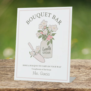 Signe De Table Bouquet Bar Construisez Votre Propre Fleurs Mariée