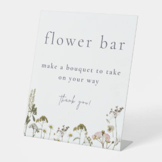 Signe De Table Bouquet bar de fleurs