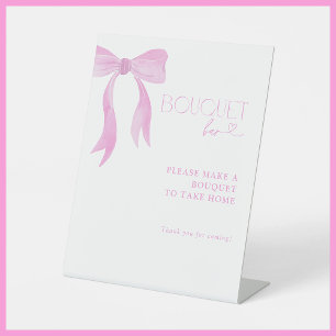 Signe De Table Bouquet Bar de la Fête des mariées en aquarelle ro