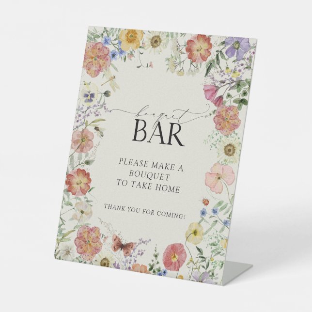 Signe De Table Bouquet de Fêtes des mariées florales Fleurs sauva (Recto)