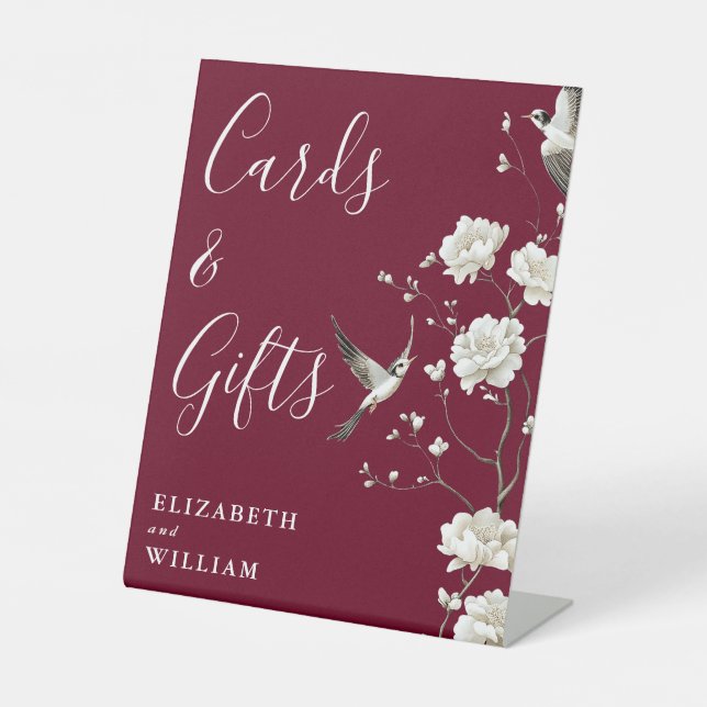 Signe De Table Bourgogne Chinoiserie Cartes Et Cadeaux Mariage (Recto)