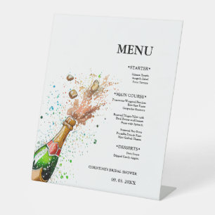 Signe De Table Bouteille de champagne Soirée nuptiale