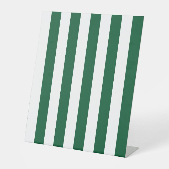 Signe De Table Bouteille vintage classique Vert & Blancs (Recto)