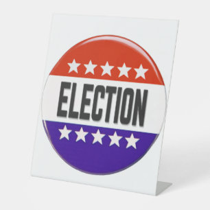 Signe De Table Bouton Élection